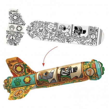 3 Avions à colorier dans le ciel - Do it Yourself - Djeco