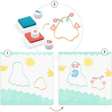 Coffret Tampons Là-haut - Un jeu - Djeco