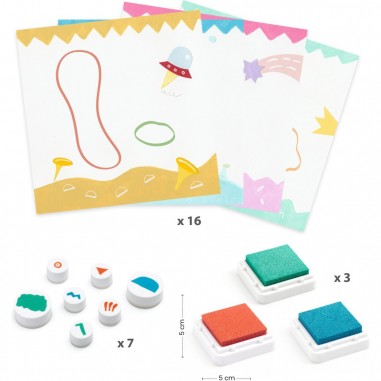 Coffret Tampons Là-haut - Un jeu - Djeco