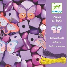 Perles En Bois Papillons - Djeco