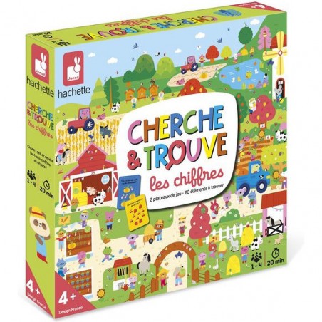 Cherche et trouve Les chiffres - Jeu de société enfant - Janod