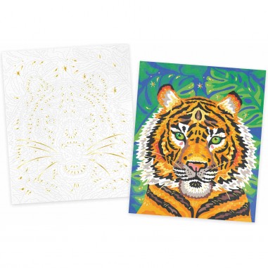 Peinture au numéro aquarelle Félins - Janod