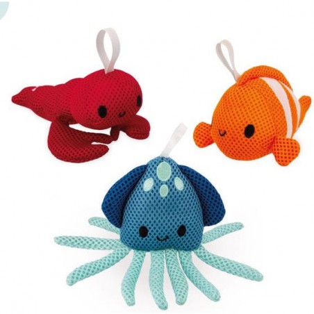 Set de 3 barboteurs marins - Jouet de bain - Janod