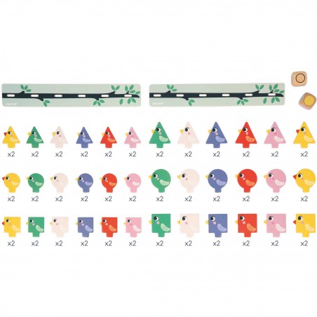 Tri des formes, couleurs et tailles Oiseaux - Jeu éducatif - Janod