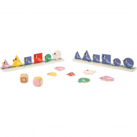 Tri des formes, couleurs et tailles Oiseaux - Jeu éducatif - Janod
