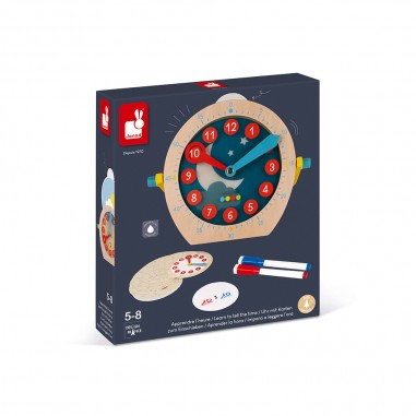Jeu pour apprendre l'heure - Jeu éducatif en bois pour enfant - Janod