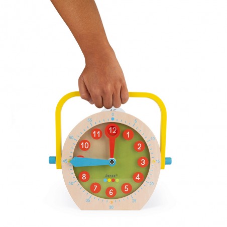 Jeu pour apprendre l'heure - Jeu éducatif en bois pour enfant - Janod