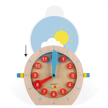 Jeu pour apprendre l'heure - Jeu éducatif en bois pour enfant - Janod