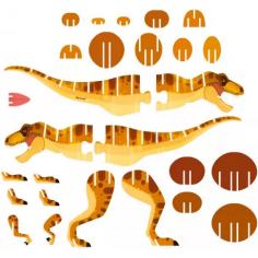 Puzzle 3D - Maquette - Dinosaure T-Rex - Janod 2