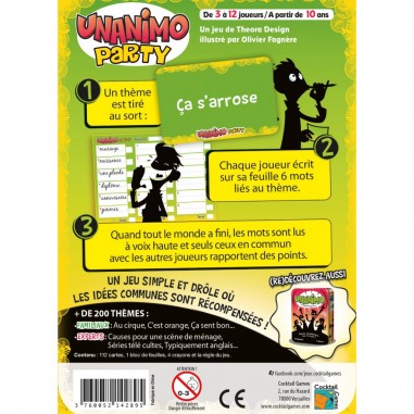 Unanimo Party - Jeu de société - Cocktail games - Asmodee