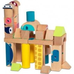 Jeu de contruction en bois Jungle Blocs - Lilliputiens