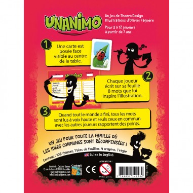 Unanimo - Jeu de société - Cocktail games - Asmodee