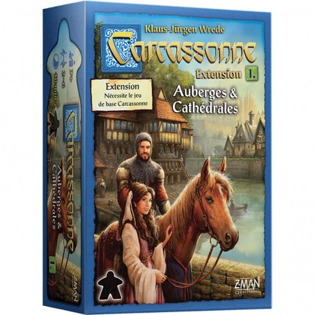 Carcassonne: Extension 1 - Auberges et Cathédrales - Jeu de société - Zman Games - Z-man Games