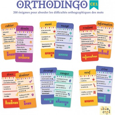 Orthodingo CE1 - Jeux Pédagogiques AritmaEsprit Jeu - Cocktail Games