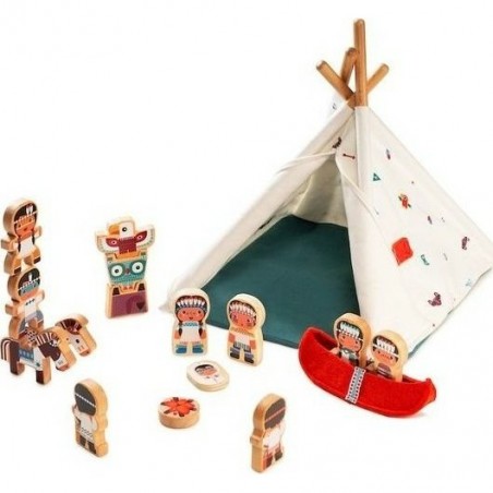 Figurines Lilliputiens - Le Tipi et Les Indiens