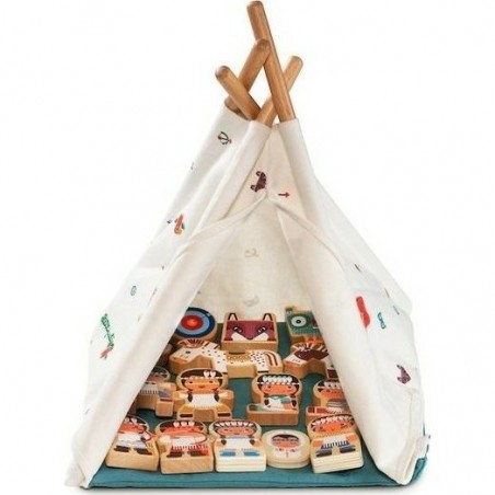 Figurines Lilliputiens - Le Tipi et Les Indiens