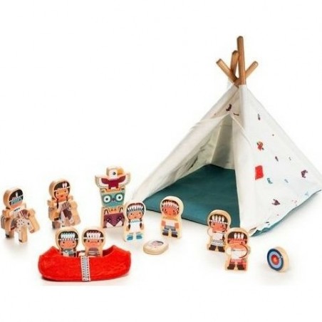 Figurines Lilliputiens - Le Tipi et Les Indiens