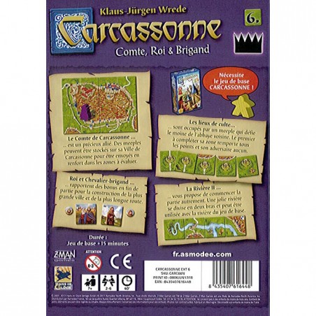Carcassonne : Comte, Roi et Brigand - Extension - Jeux de société - Z-man Games