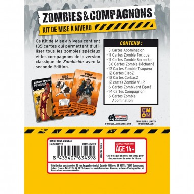 Zombicide : Zombies & Compagnons - Kit mise à niveau - Jeux de société - Cmon