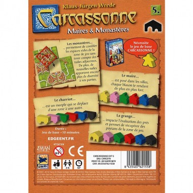 Carcassonne : Maire et Monastères - Extension - Jeux de société - Asmodee