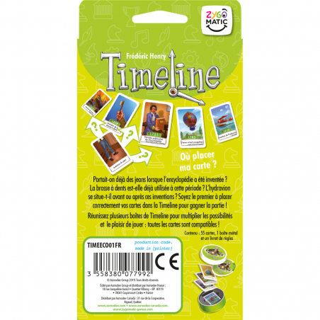 Timeline Inventions - Jeu de Cartes & Culture Générale - Asmodee