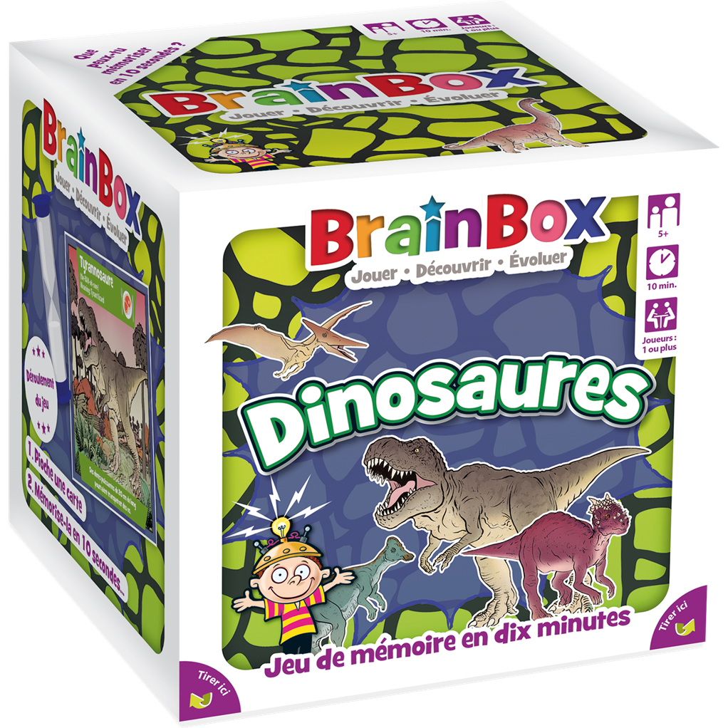 Green Board Games Brainbox dinosaures