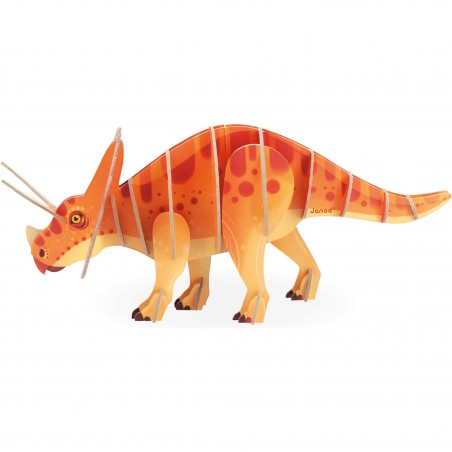 Puzzle dinosaure 3D - Tricératops, pour enfant dès 5 ans - Janod