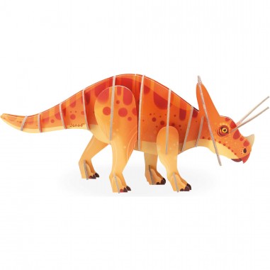 Puzzle dinosaure 3D - Tricératops, pour enfant dès 5 ans - Janod