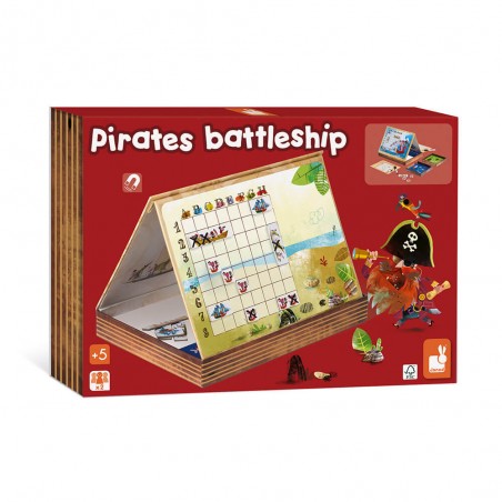 Jeu bataille navale enfant- Jeu de société magnétique - Janod