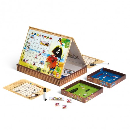 Jeu bataille navale enfant- Jeu de société magnétique - Janod