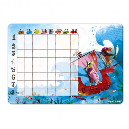 Jeu bataille navale enfant- Jeu de société magnétique - Janod