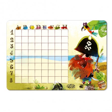 Jeu bataille navale enfant- Jeu de société magnétique - Janod