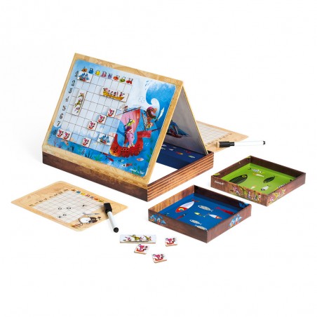 Jeu bataille navale enfant- Jeu de société magnétique - Janod
