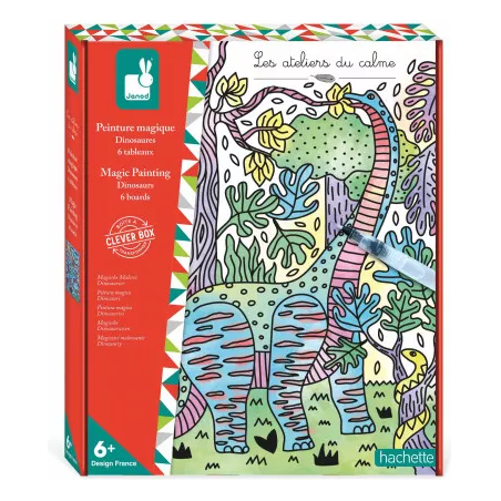 Peinture magique - thème dinosaures - atelier du calme - Janod