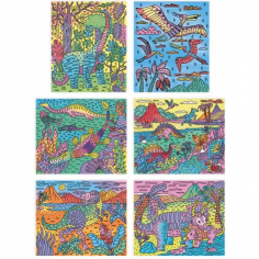 Peinture magique - thème dinosaures - atelier du calme - Janod 2