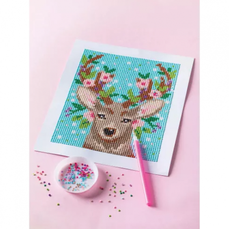 Peinture diamant cerf - les ateliers du calme - janod