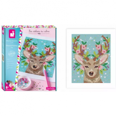 Peinture diamant cerf - les ateliers du calme - janod