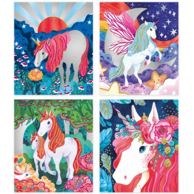 Peinture nacrée et 3D Licorne - les ateliers du calme - janod