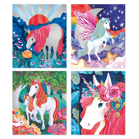 Peinture nacrée et 3D Licorne - les ateliers du calme - janod