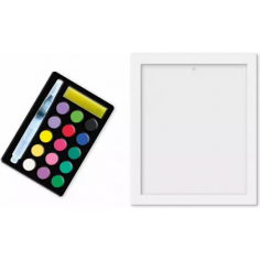 Peinture au numéro aquarelle papillons - les ateliers du calme - janod 2