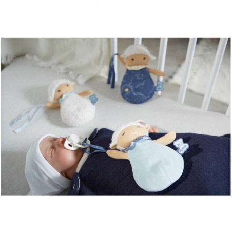 Doudous moutons pour bébé - Set de 3 attache tétines, peluches mouton - Kaloo
