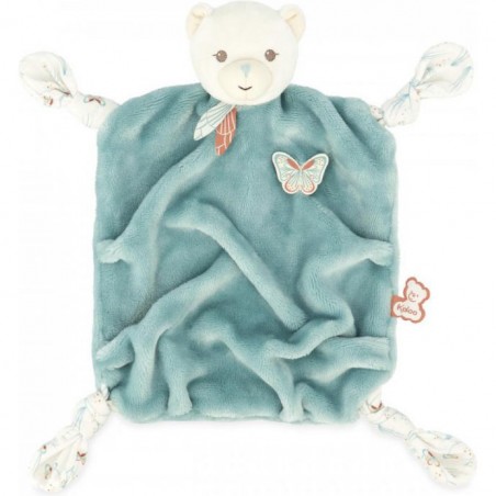 Doudou ours pour bébé - Doudou ourson, doudou plat, doudou vert - Kaloo