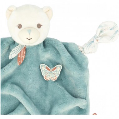 Doudou ours pour bébé - Doudou ourson, doudou plat, doudou vert - Kaloo