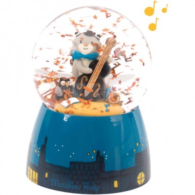 Boule à Neige Musicale "Les Moustaches"