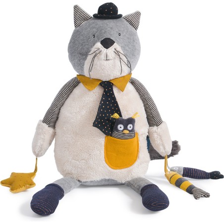 Peluche d'activité Chat Les Moustaches