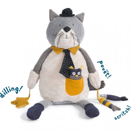 Peluche d'activité Chat Les Moustaches