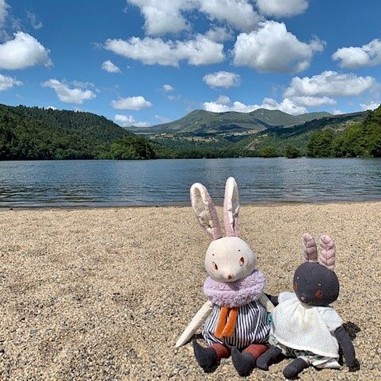 Peluche Grand Lapin Plume Après La Pluie