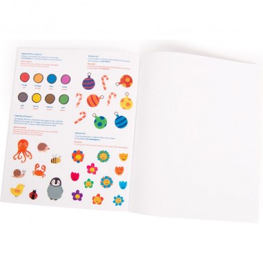 Imagier à colorier et stickers Les Popipop - Moulin Roty