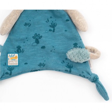 Doudou attache-tétine éléphant Sous mon baobab - Moulin Roty