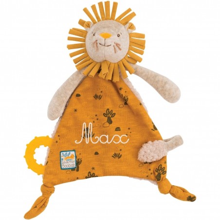 Paprika Le Lion Doudou Attache-tétine Sous Mon Baobab - Moulin Roty